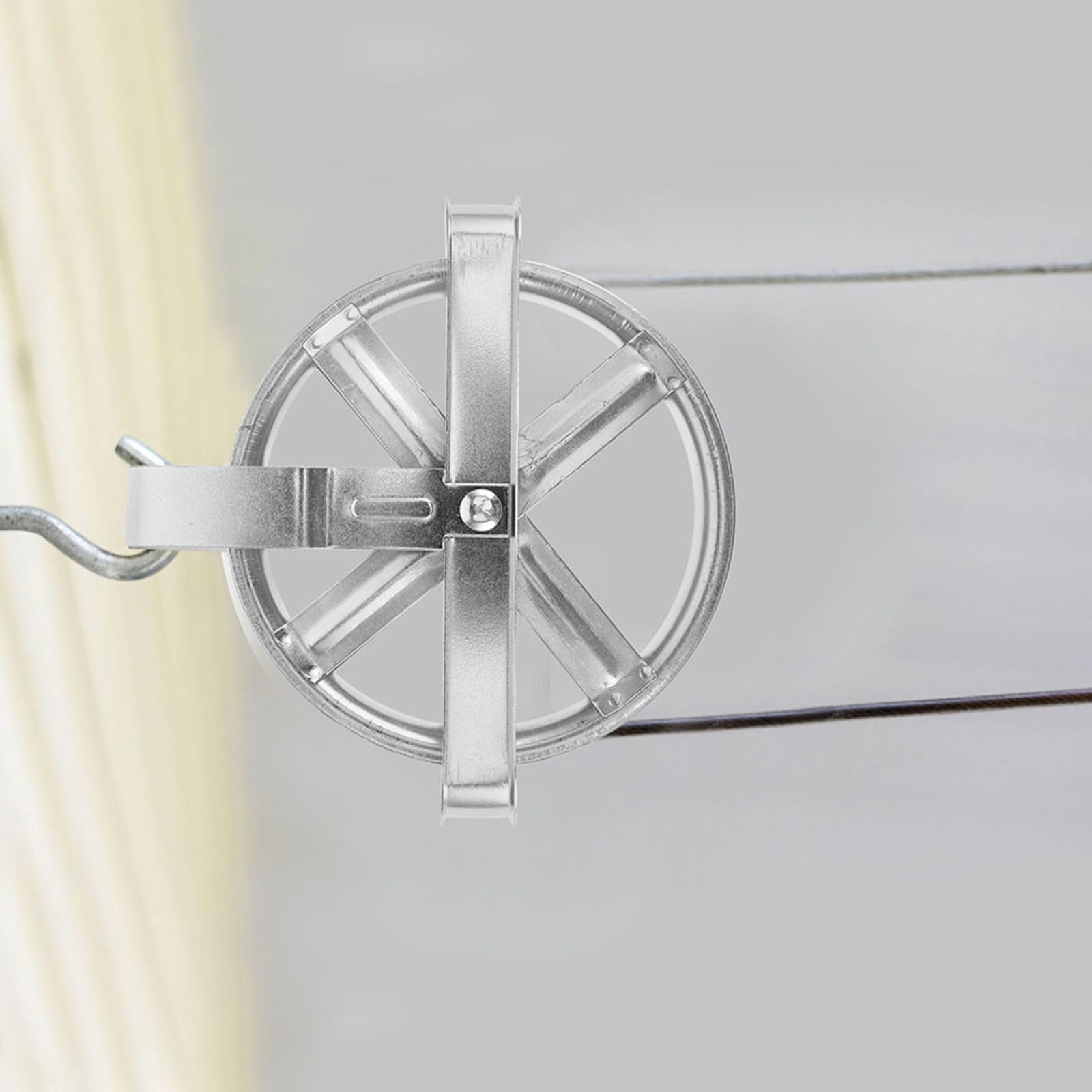4 Stück Wäscheleinen Rolle 5 Zoll Eisen mit Tiefer Rille