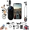 4K Body HD Action Camera,Motorcycle Camera, Wearable Sports Cameras, Thumb Mini camcorder POV Capture Hand Free Helmet Cameras, for Cycling,Vlogging,Travel,Walk for Gift for Friend (Black-4K-64G)