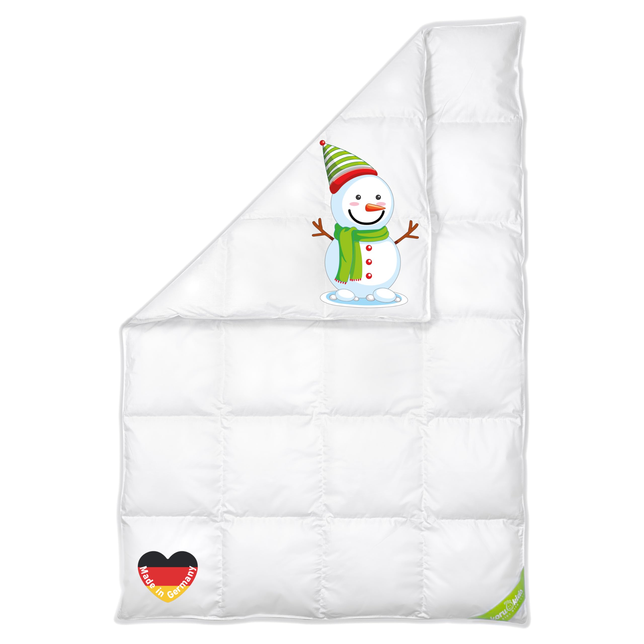 Couette Bébé En Duvet Canadien 100x135 Cm - 100% Coton - Fabriquée En Allemagne - 200g Ou 350g De Garnissage