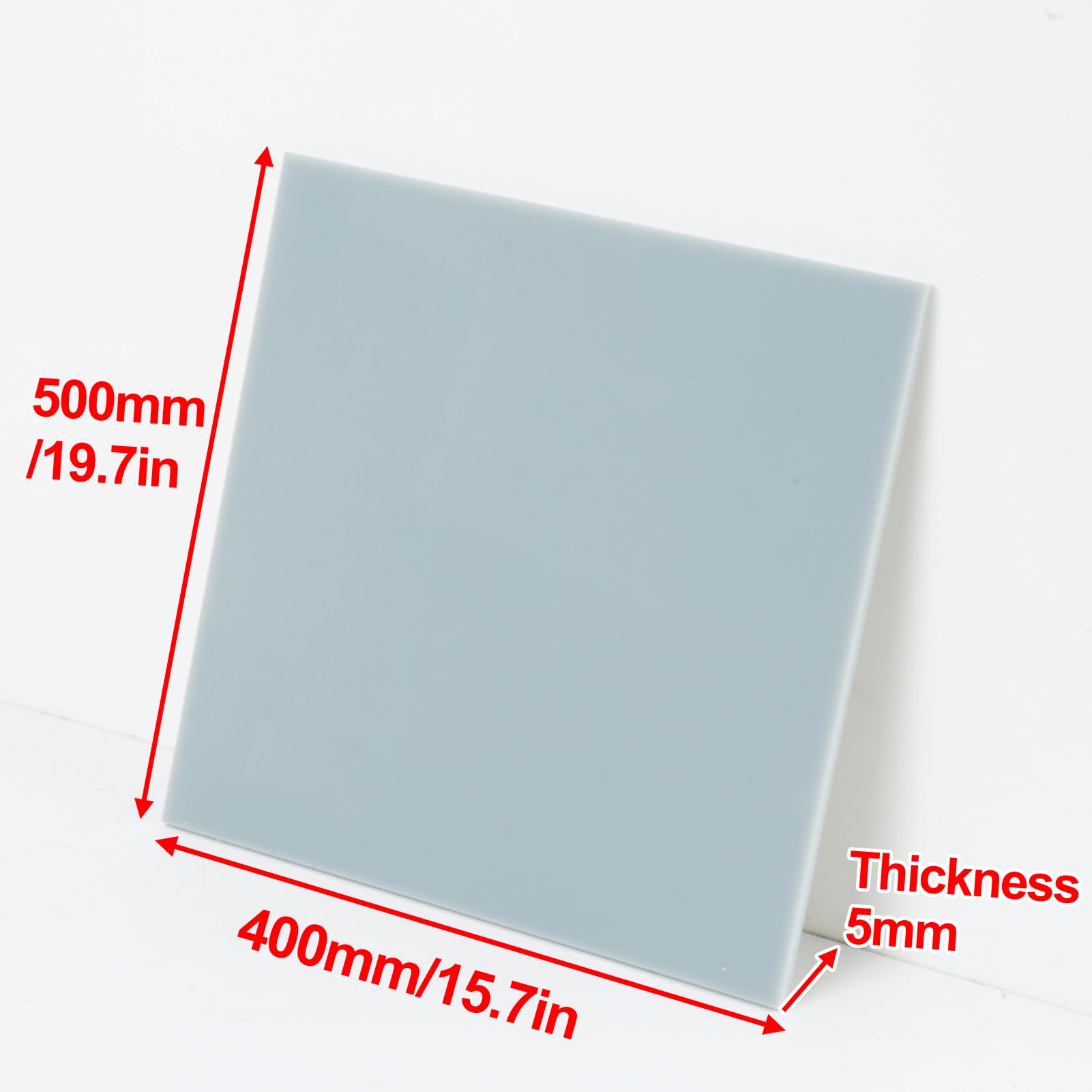 Arkusz akrylowy Przezroczysty Perspex, Akrylowe półprzezroczyste arkusze w kolorze jasnoszarym 3-5 mm wielu rozmiarach(5mm,400x500mm)