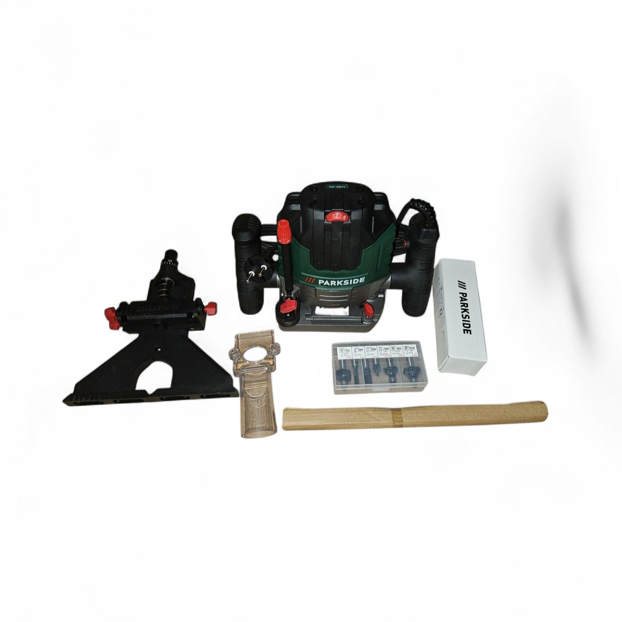 Parkside Fresadora de Superficie Router 1200W, POF 1200 C2, Router, Fijo, Metales no Ferrosos