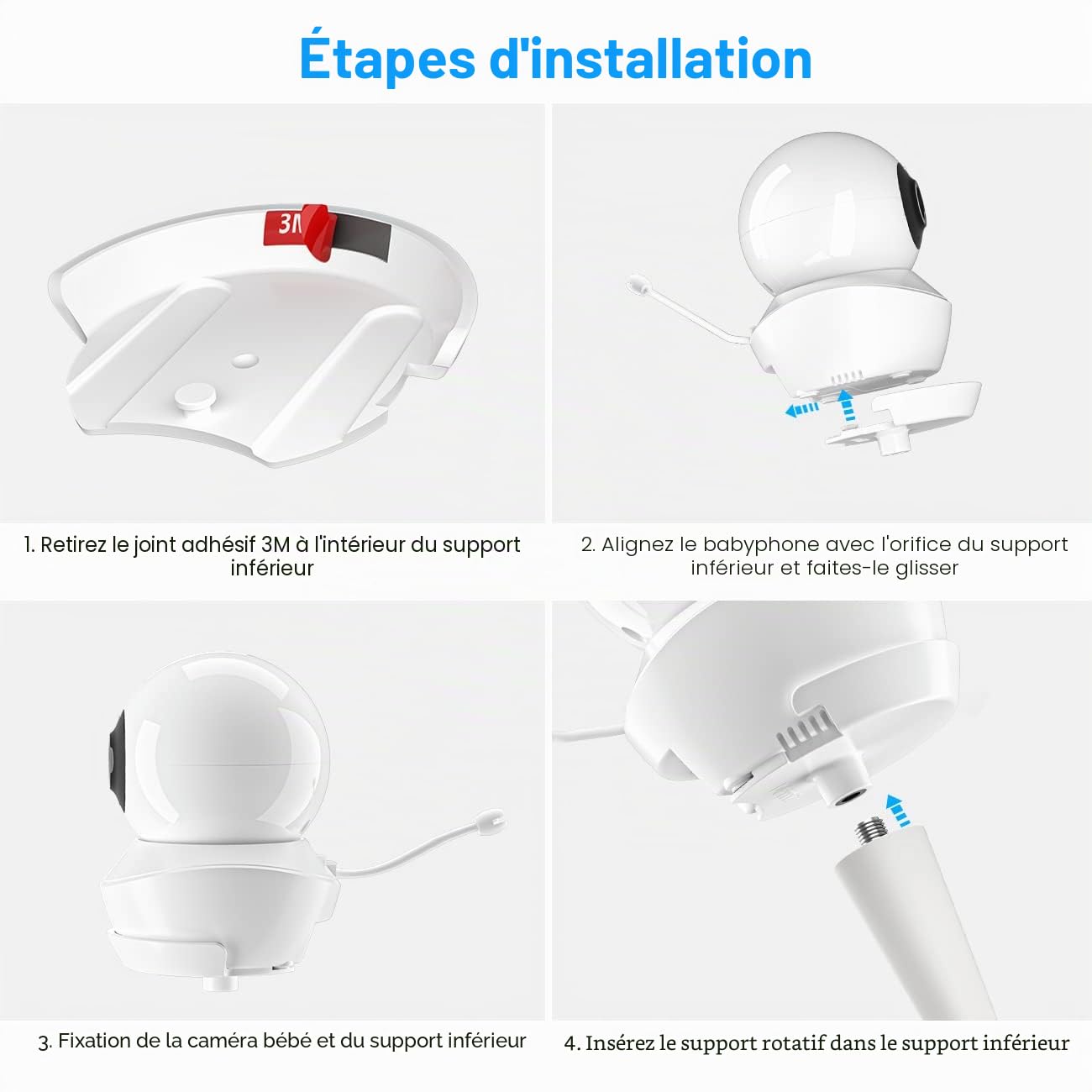 Support de moniteur pour bébé Babysense S2/V43