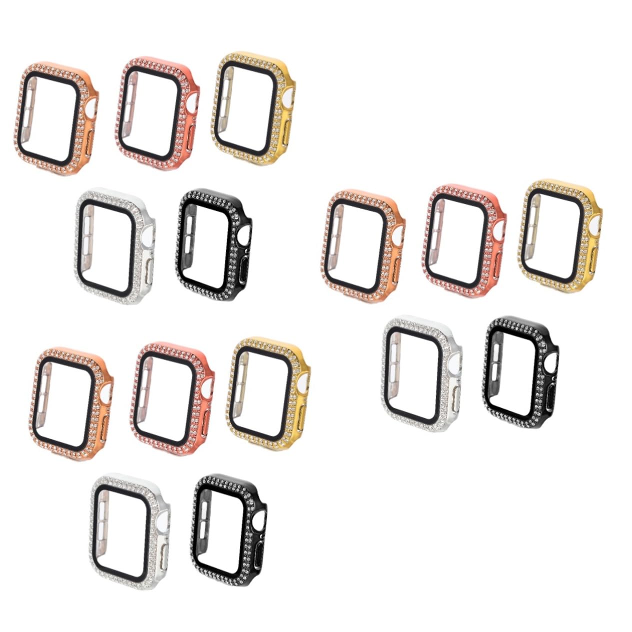DOITOOL Lot De 3 Coques De Montre en Film Trempé pour Une Conception Robuste Et Brillante en Strass Facile À Installer 5 Pièces X 3