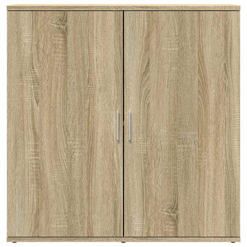 Kredensy, 2 sztuki, dąb Sonoma 79 x 38 x 80 cm, materiał drewnopochodny, meble do salonu, z miejscem do przechowywania, do korytarza, jadalni i sypialni, wytrzymałe i trwałe