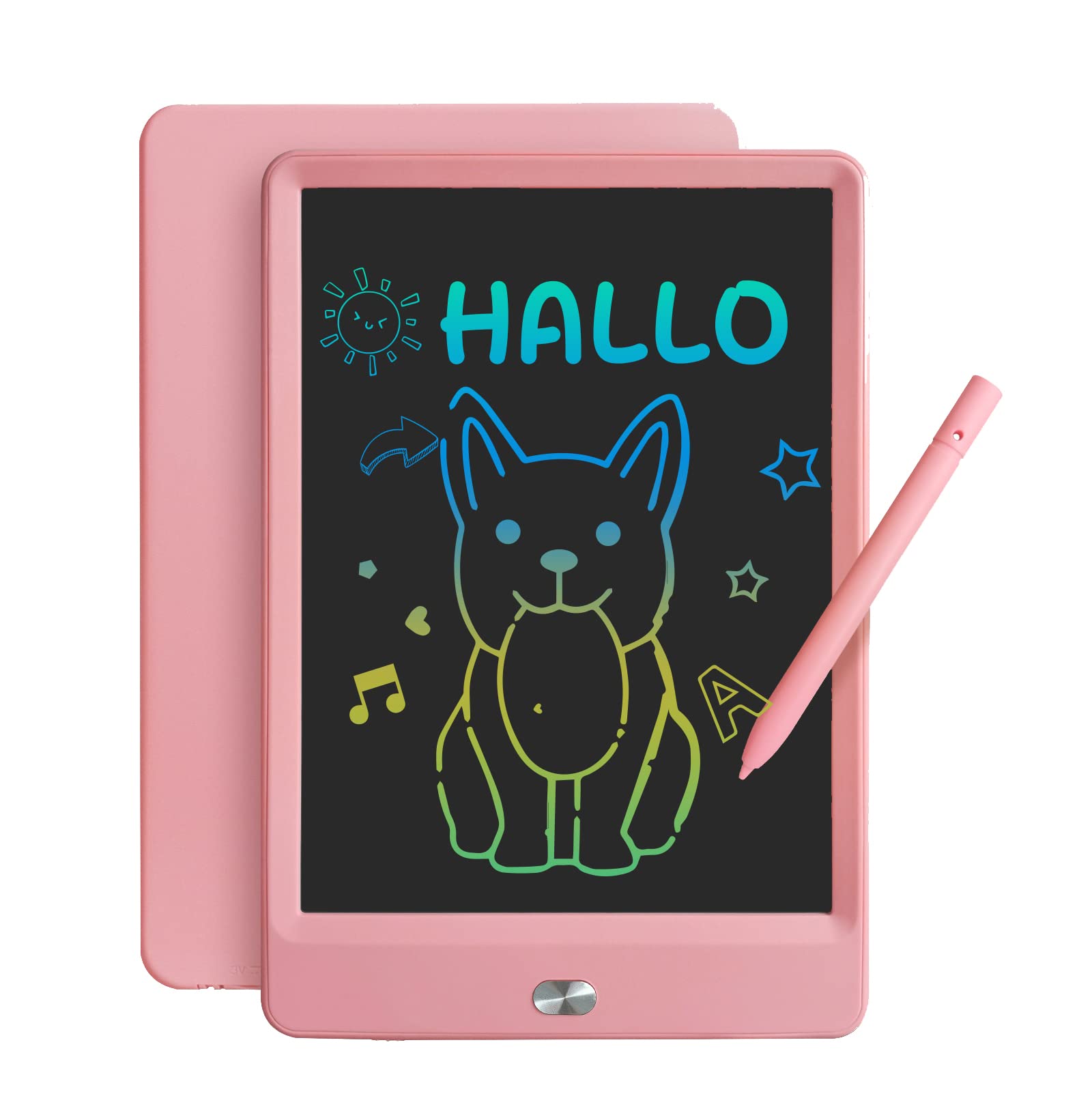 LCD Writing Tablet 8.5-Inch Colorful Drawing Pad for Kids, Electronic Doodle Board for Kids Age, Educational and Learning Kids Toys Gifts for 3 4 5 6 7-Year-Old Boys and Girls(Pink)