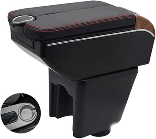 PODSI Car Armrest Box Support Elbow Rest Cushion Center Console Car Accessories Double Door 7USB,for Chevrolet AveoLova T200T250 2002-2011