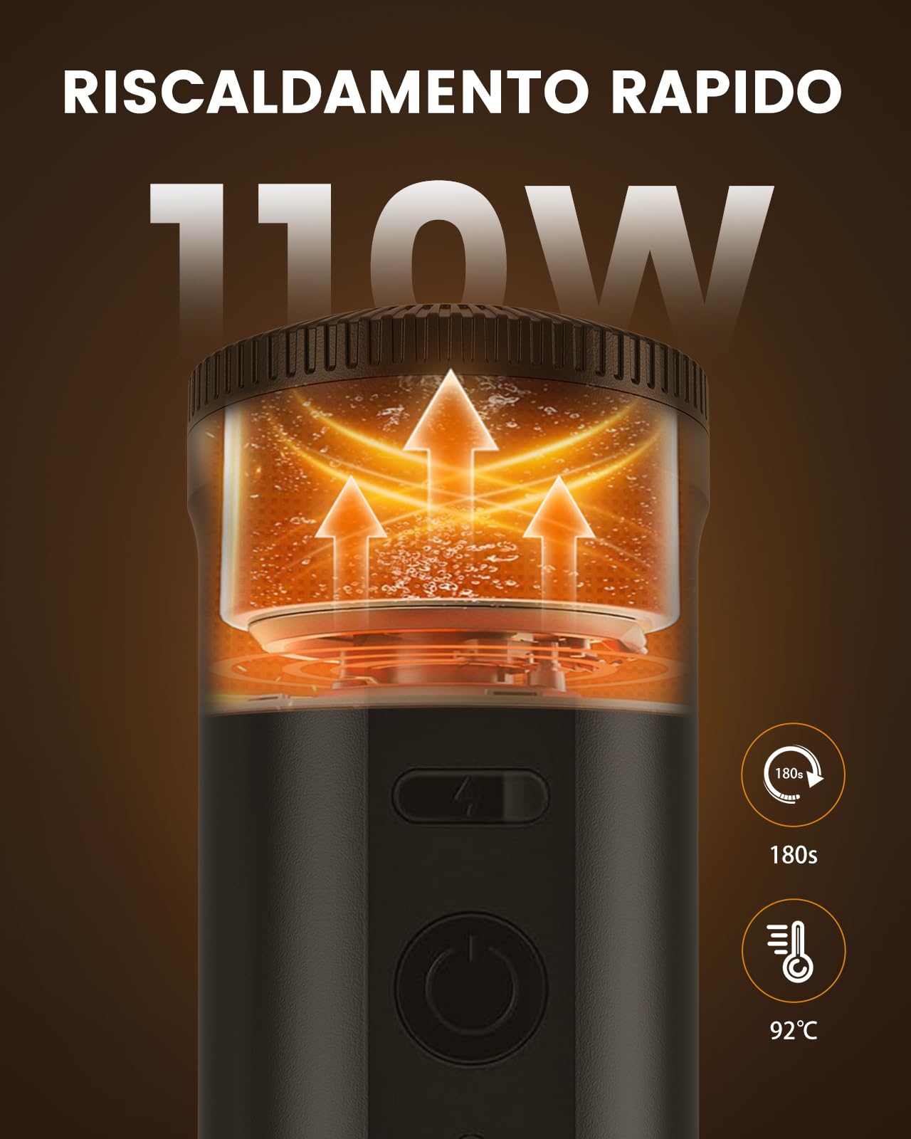 Macchina Caffè Portatile 20 Bar, Auto-Riscaldamento 3 Min, Batteria 9600mAh USB-C, Compatibile con Capsule NS e Caffè Macinato,Libertà di Espresso Ovunque Campeggio Auto Camper Barca Ufficio