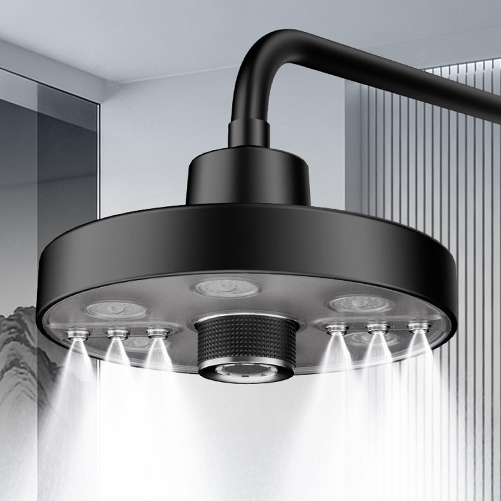 Cabezal de ducha multimodo con enjuague en forma de, F
