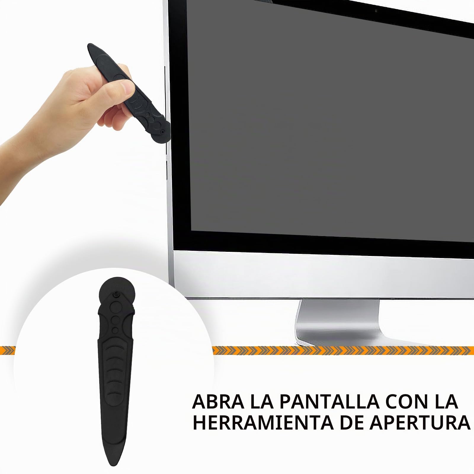 Tiras adhesivas para pantalla LCD, cinta adhesiva de repuesto, kit de reparación profesional, compatible con iMac de 27 pulgadas A1419 Retina 2012-2015 (con herramienta de apertura)