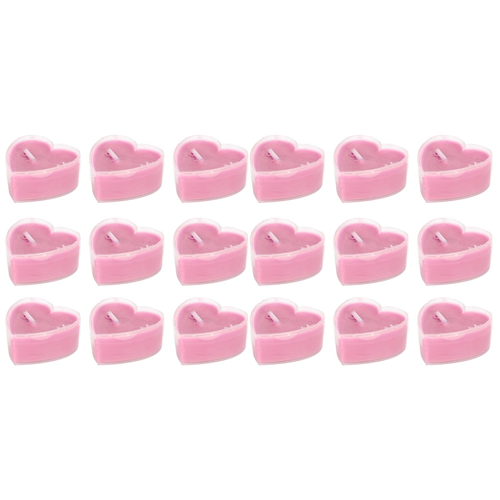 Yuecoom 18PCS Valentine's Day Candles, Heart Shaped Candle Tea Light Candles for Wedding Table Centerpiece Dinner Cake Decor Party Favor