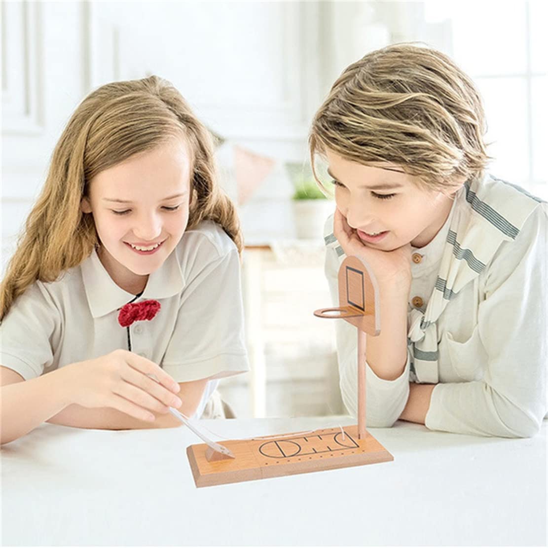 AZERISSO Wooden Basketball Toys Mini Game Basketball Table Toys