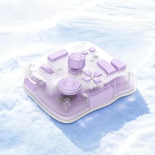 TOUR BOX Elite Plus All-in-Creative Console, Bluetooth Programmable Keyboard Controller for Photo & Video Editing, Color Grading, Illustration, Works with Procreate, Adobe, Davinci (Aurora Violet) - Aurora Violet - TourBox ElitePlus