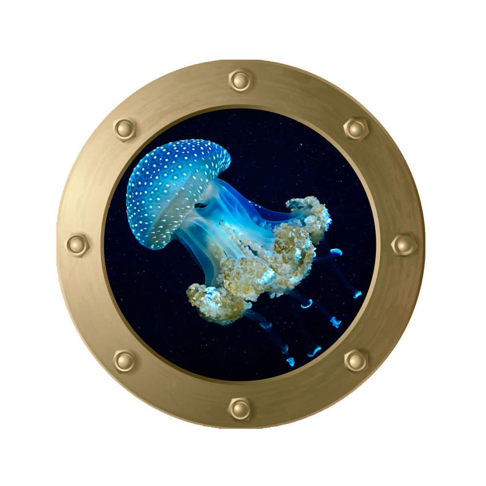 VOSAREA Pegatinas Decorativas De Medusas Para Pared y Ventana Adhesivos De Vida Marina Para Habitación Infantil Salón y Dormitorio