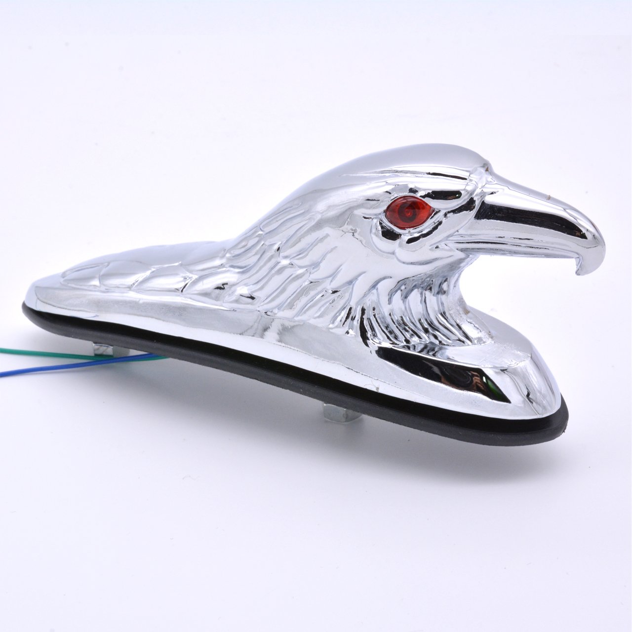 KaTur - Statuina decorativa cromata a forma di aquila, per moto, fuoristrada, per parafango anteriore, telaio e accessori per cofano