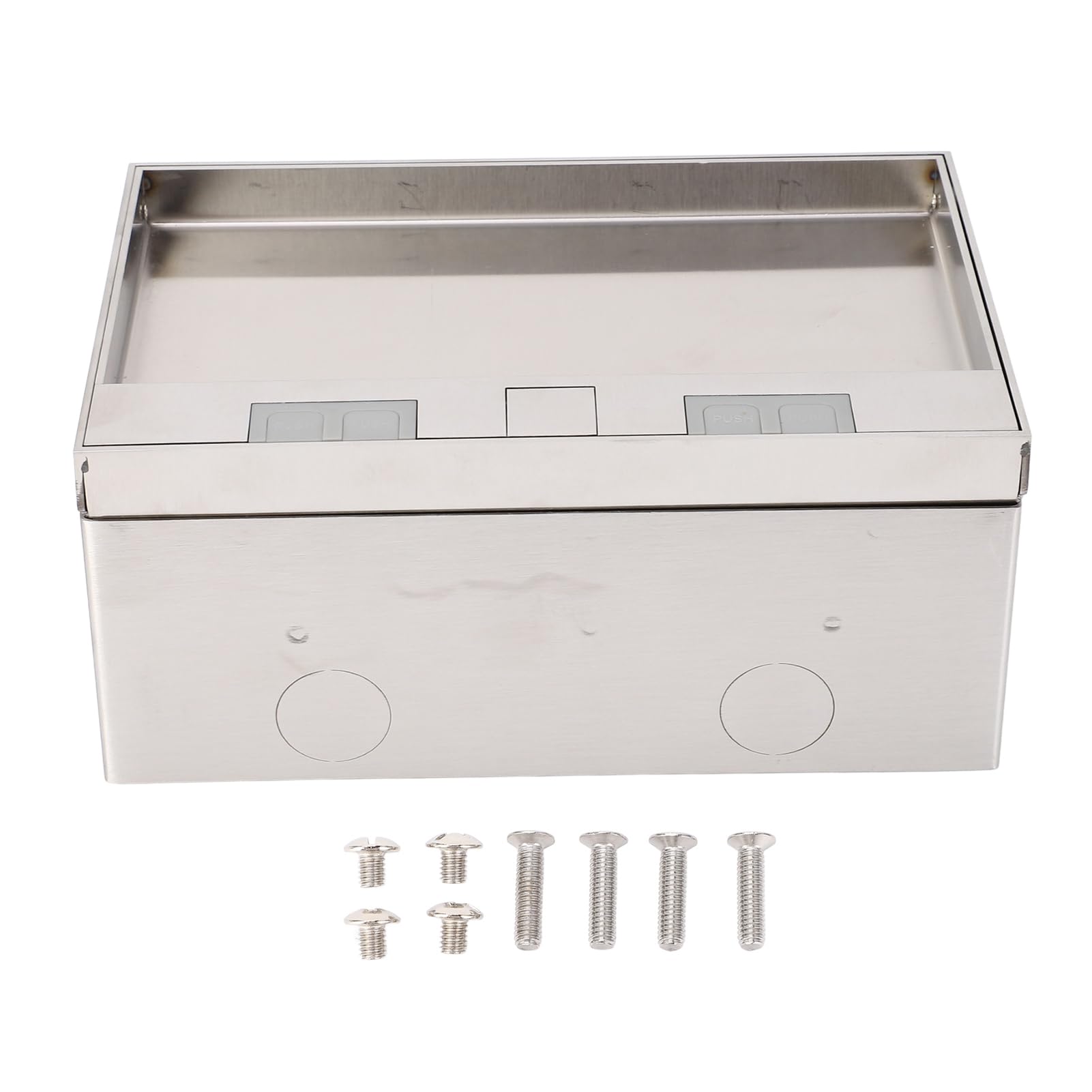 Presa Incasso a Pavimento, Scatola di Derivazione Elettrica in Acciaio Inossidabile, AC250V 4000W 3 porte 16A per Casa, Hotel, Scuola