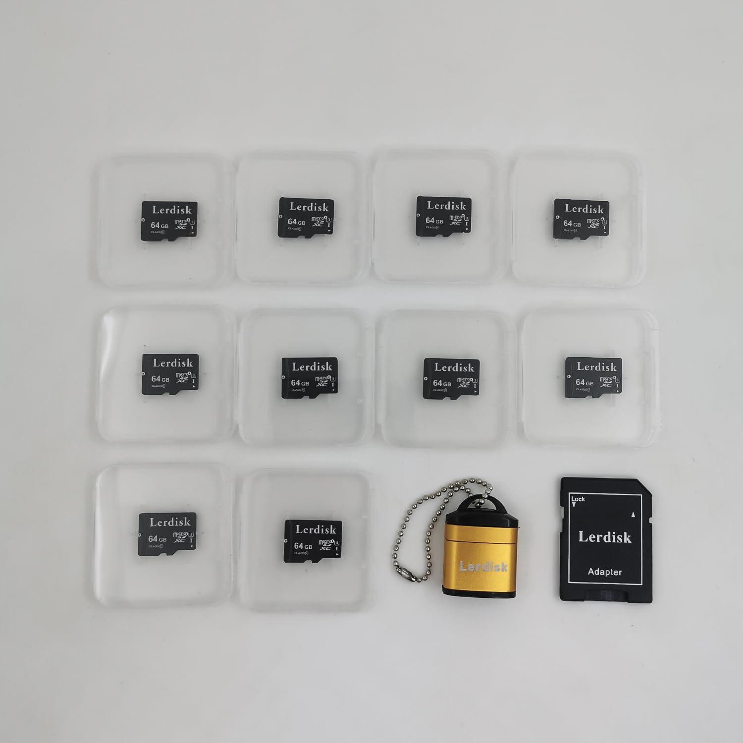 10 Pack ByteFest 64GB Micro SD + 10 Adattatori, UHS-I U3 C10 V4, Per Action Cam, Droni E Dashcam