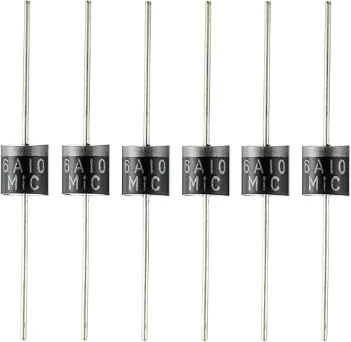 BOJACK Diodo rectificador 6A10 1000 voltios Diodos electrónicos de silicio (paquete de 20)