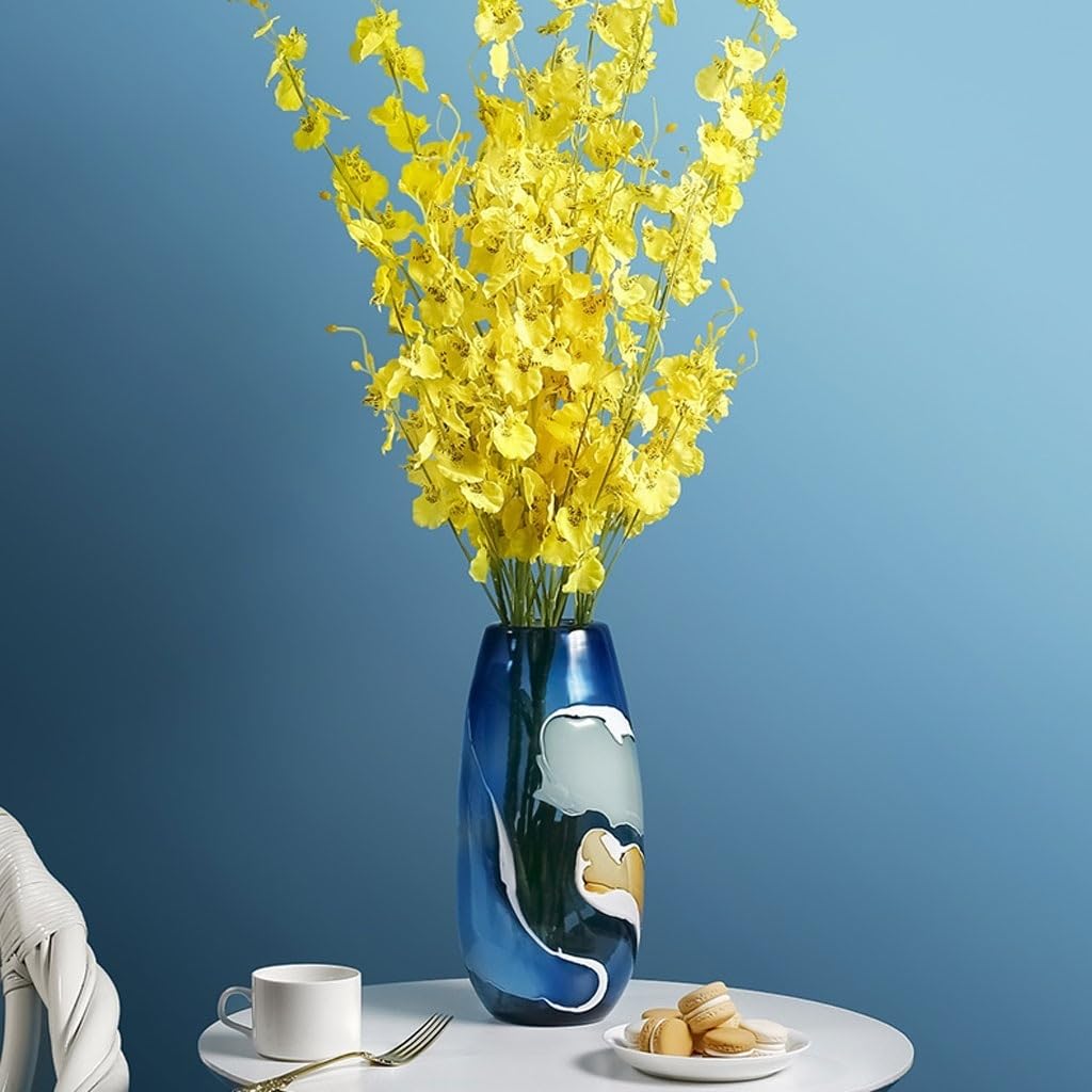 Accueil Vases Vase en Verre Bleu créatif, décoration for Salon, Table à thé, Bureau, Culture d'eau, Arrangement de Fleurs hydroponiques, Bouteille décorative Décor intérieur