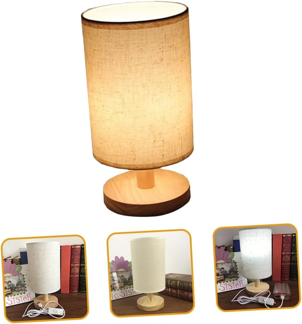 USB Table Light Linen Bedside Lamp Led Night Lamp Dorm Decor Bedroom Lights