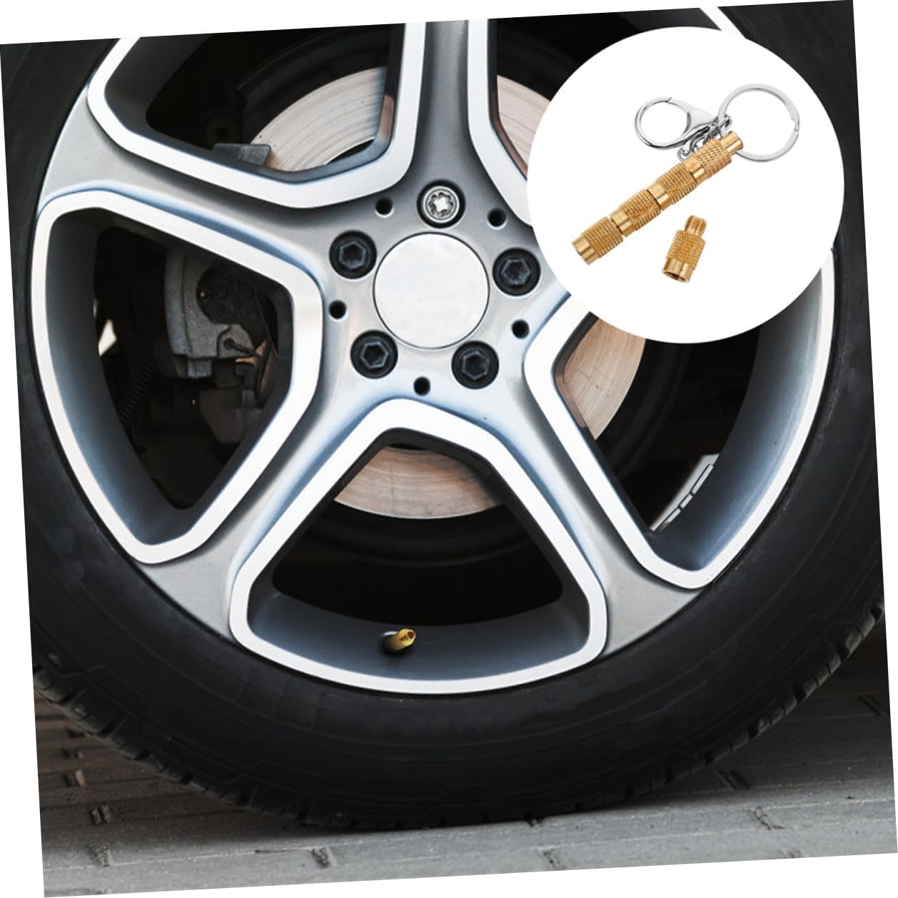 NUOBESTY 2pcs Copper Tire Deflator Valve Tools for Car SUV Truck Off-Road Vehicles Portable Tire Pressure Release Accessories for Auto Maintenance