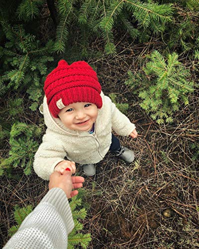 Image of Funky Junque Kids Baby Toddler Ribbed Knit Children's Winter Hat Beanie Cap