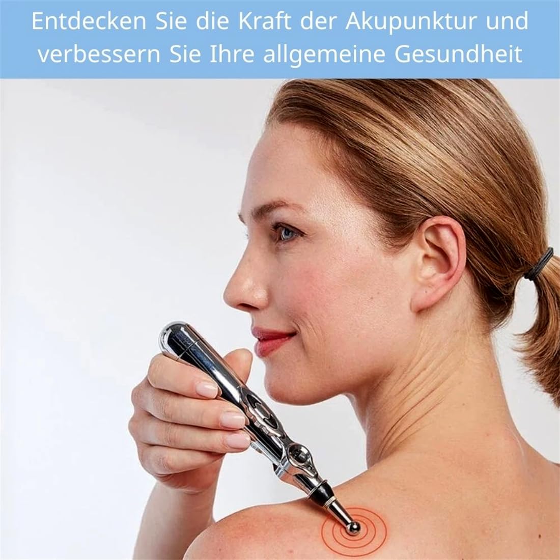 Elektronisches Akupunkturpunkt-Massagegerät - Heilstift für schmerzfreie Therapie – Nadellose Schmerzlinderung, 9 Intensitätsstufen, tragbar & wiederaufladbar – Ideal für Zuhause, Büro & auf Reisen