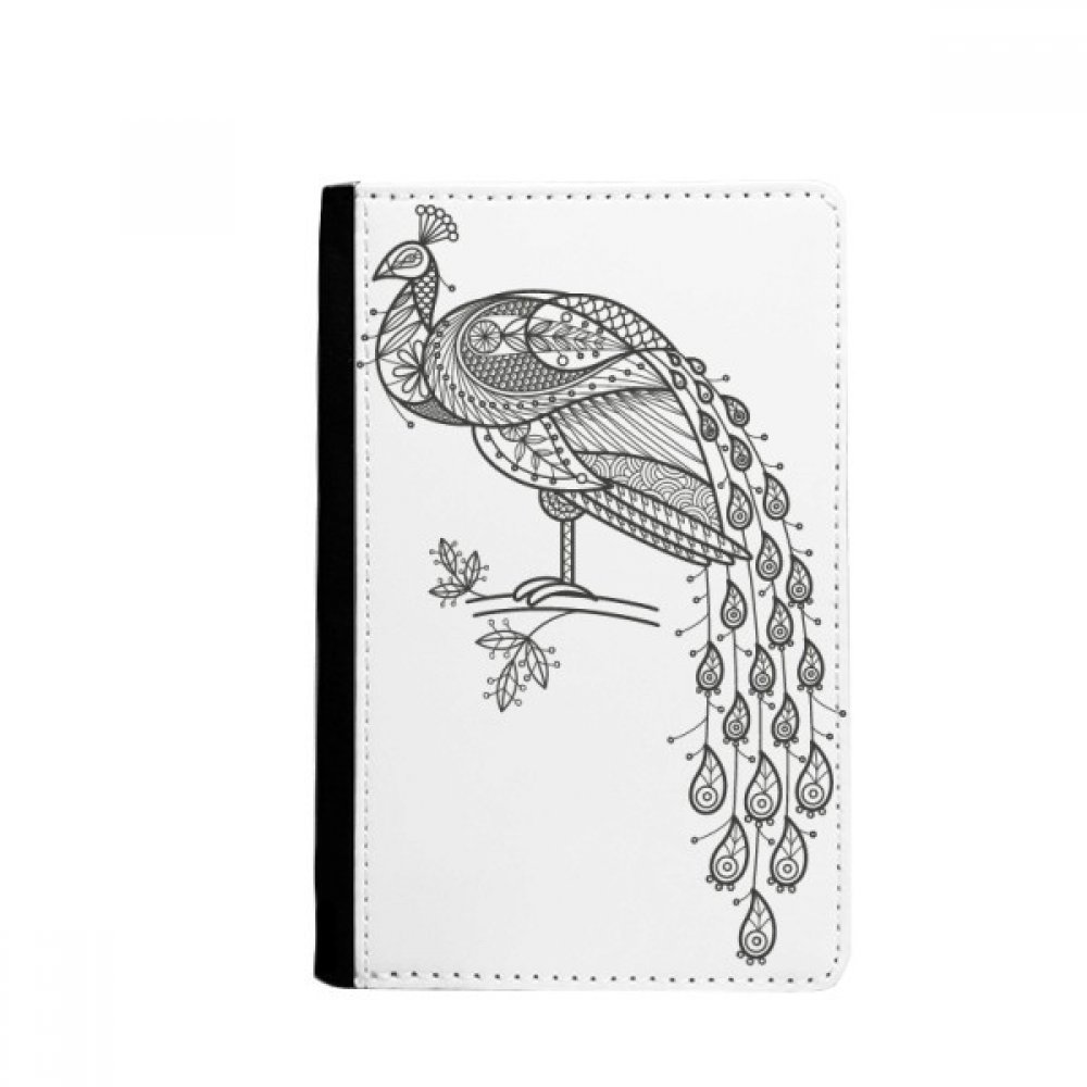 Bird Paint Peafowl Colourful Passport Holder Notecase Burse Wallet Cover Card Purse