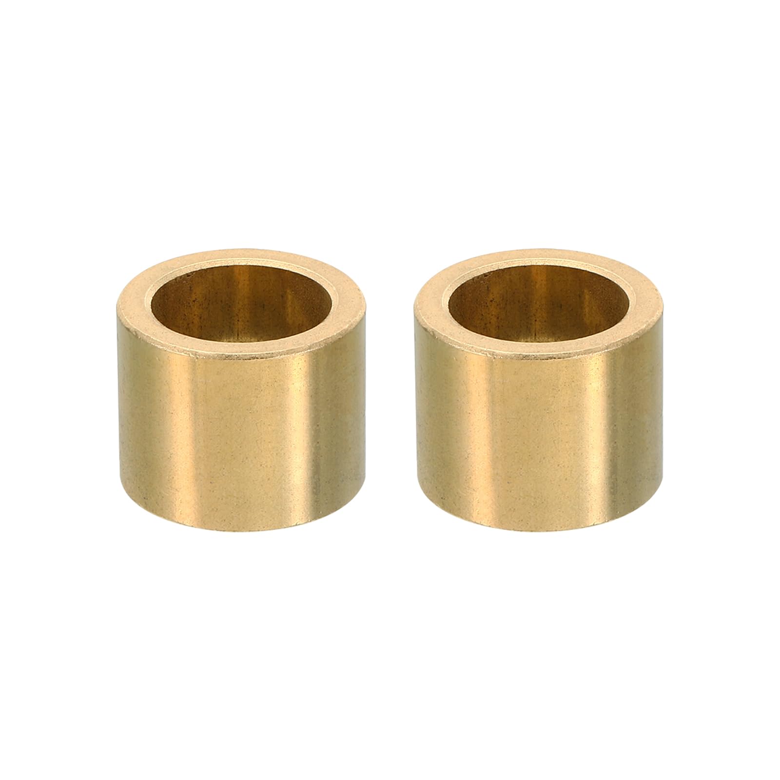 PATIKIL M18 Brass Spacers, 2 Pcs Metal Spacer Brass 18mm ID x 25mm OD x 20mm L Brass Spacers Screw Standoff for 5/7 Inch or M18 Screw