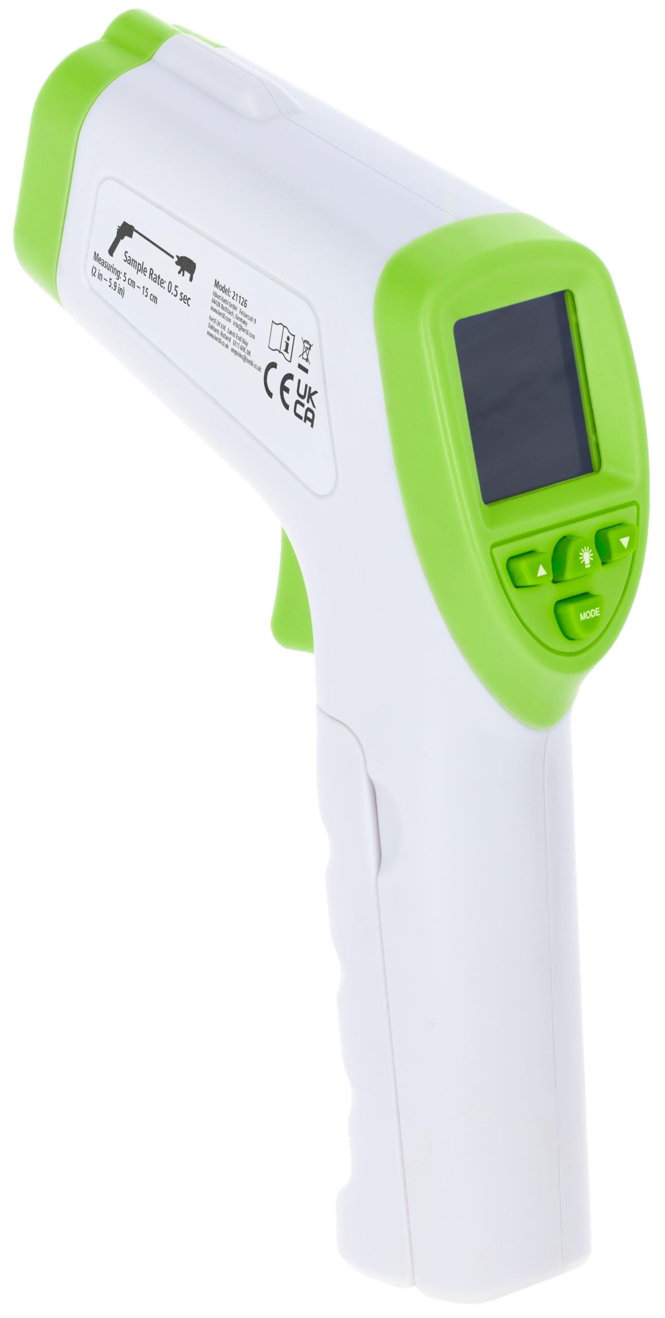 Kerbl Infrarot-Thermometer, Digital-Thermometer, 142g, 3 Modi für Mensch, Tier und Objekte, berührungslos, ideal für Reihenmessungen