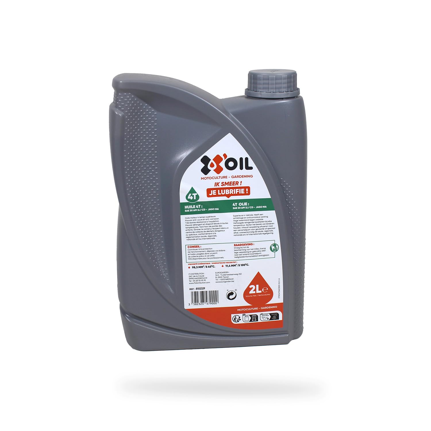 X'OIL - Huile 4T - SAE 30 API SJ/CD JASO MA - 2 Litres (L'emballage de l'article peut varier), Marron