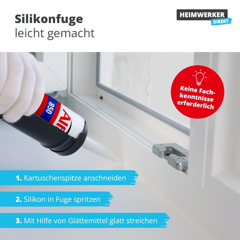 Alfa Silicone N gris – Salle de bain, toiture fenêtre – 12 pièces