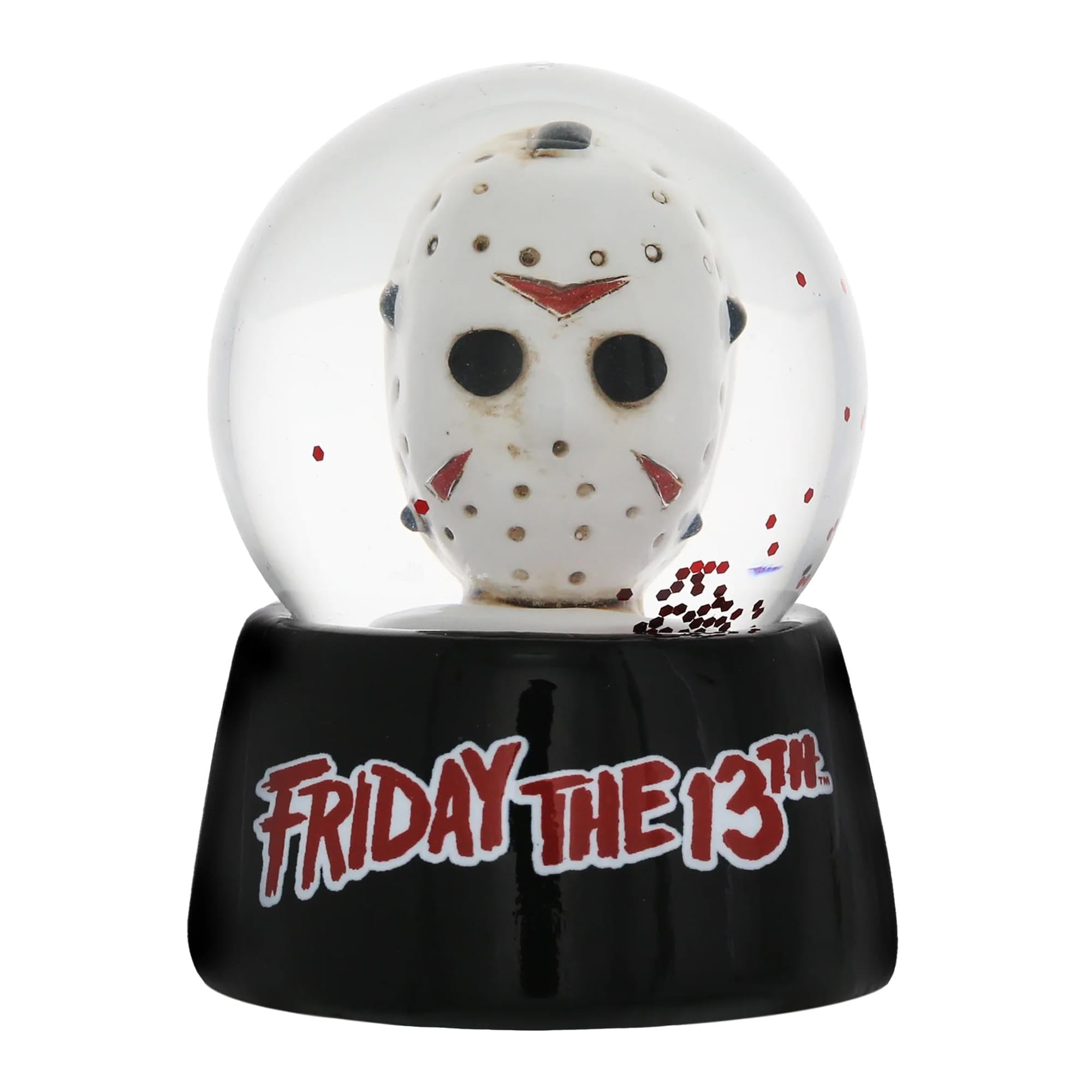 Friday The 13th Jason ジェイソン Horror Globe Friday The 13th Jason's Mask 3-Inch Mini Snow Globe with Swirling