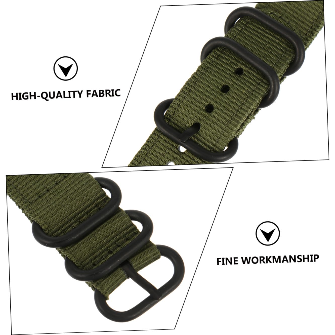 Gatuida 3pièces Bracelet Nylon Compatible Pour Montre Bracelet à Dégagement Rapide Unisexe Résistant Et Pour Confort Optimal