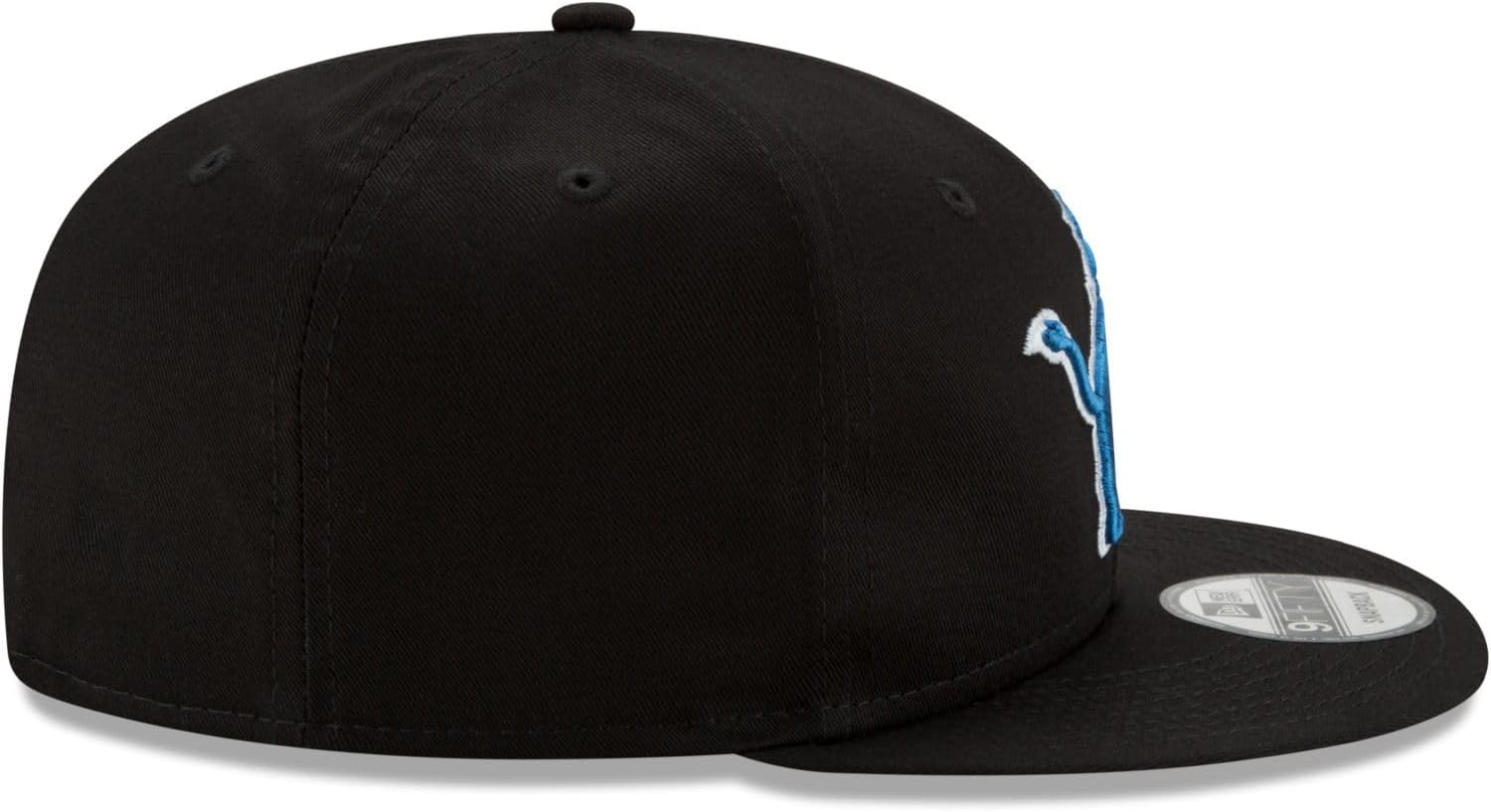 New Era Men's Black Detroit Lions Basic 9FIFTY Adjustable Snapback Hat