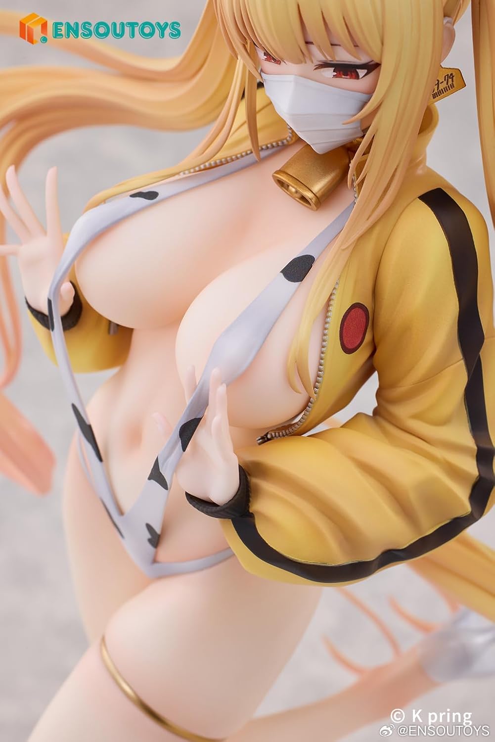 Anime Figures 9.65in 1/7 Scale Anime Girl Figure with Cow Bikini Set, Girl Cute Figures Model Collection Model, Anime Fans Desktop Decoration Gift for Adult