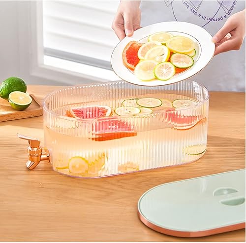 Miniatura 6 de Drink Dispenser Plastic Beverage Dispenser with Spigot &amp; Lid Leak-Proof Clear Rectangular Drink Dispenser for Fridge Home Parties Weddings &amp; More