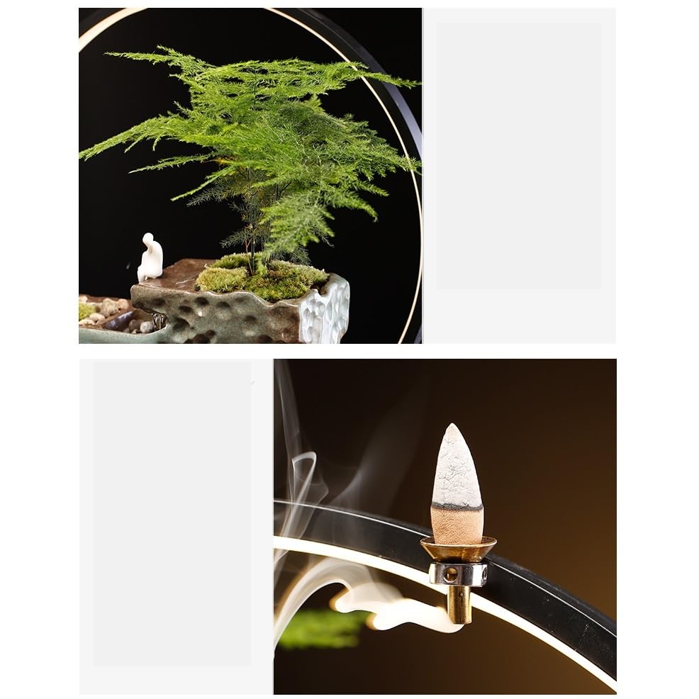 Cascada Fuente de Mesa con Agua circulante for Sala Estar, decoración Creativa, Oficina, pecera Vidrio, Escritorio, Paisaje Fuente Interior