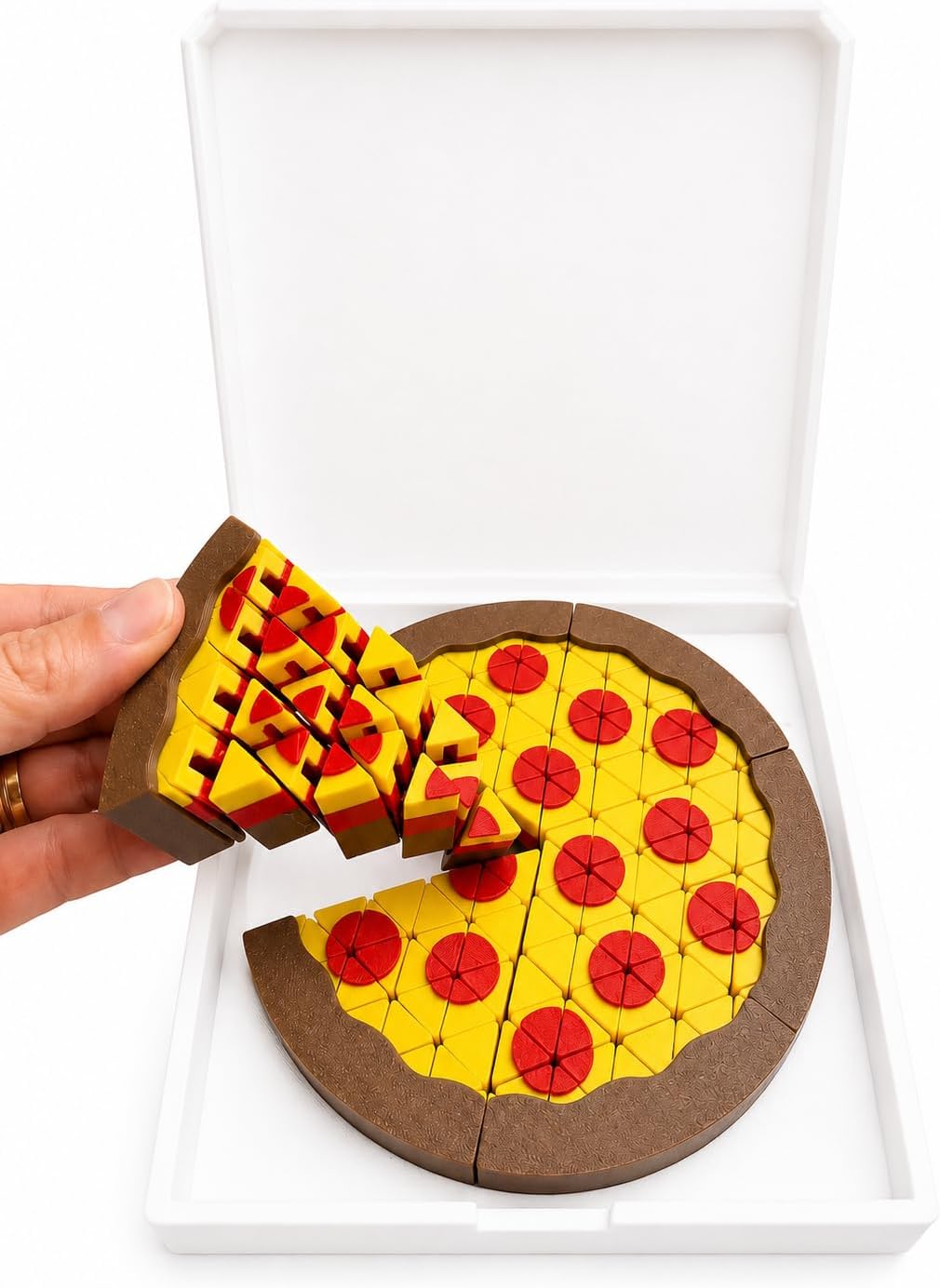 3D Printed Pizza Fidget Toy, Pizza Puzzle Box | Pizza Lover Gift, Collectible Desk Decor, Fun Display Piece for Foodies & Gamers image 4
