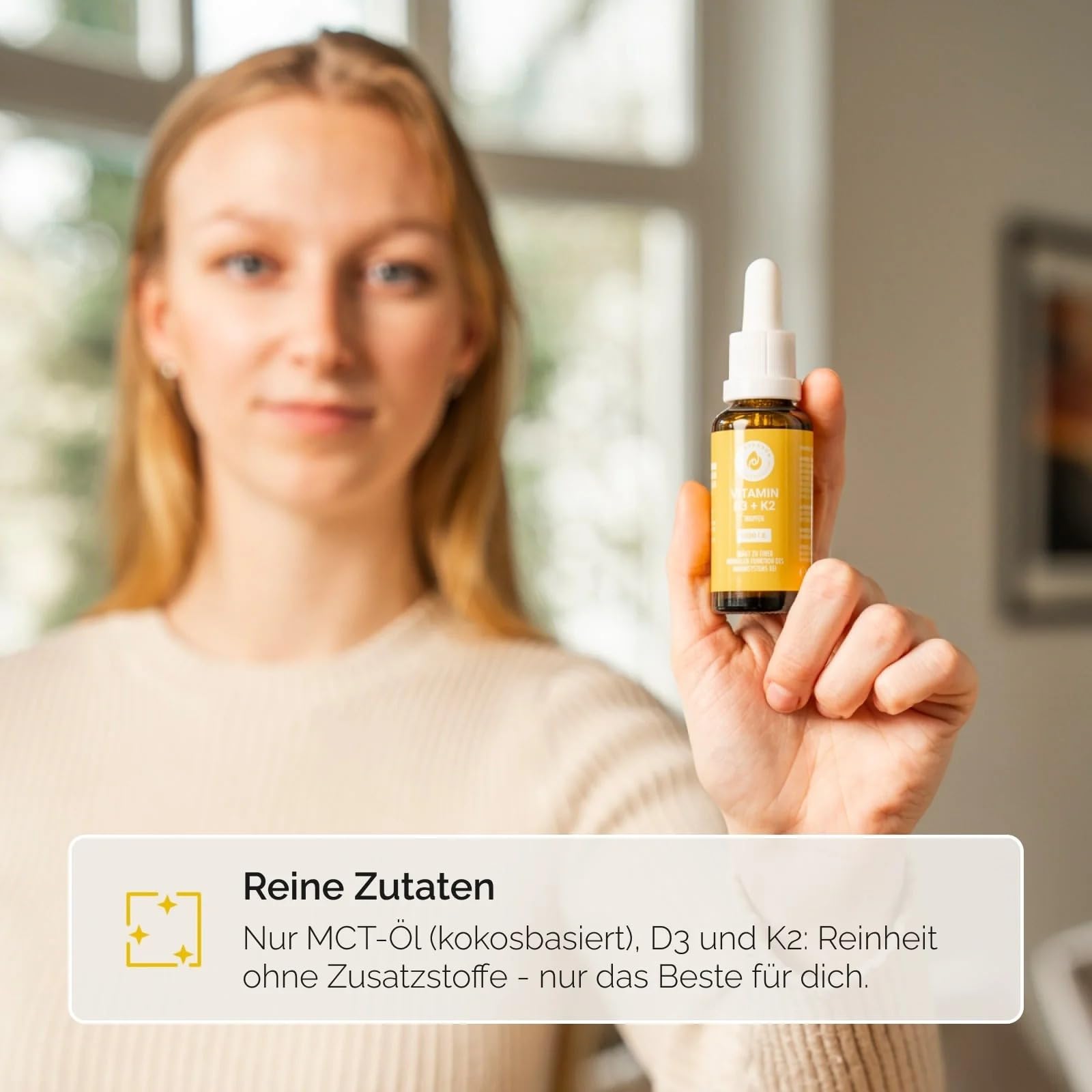 Hansegrün - 2x Vitamintropfen D3K2-30ml - Trägt zu einer normalen Funktion des Immunsystems¹ & Knochen² bei - Nur 3 Zutaten - Vegan & ohne Zusatzstoffe - Öl-Basis - Für 500 Tage