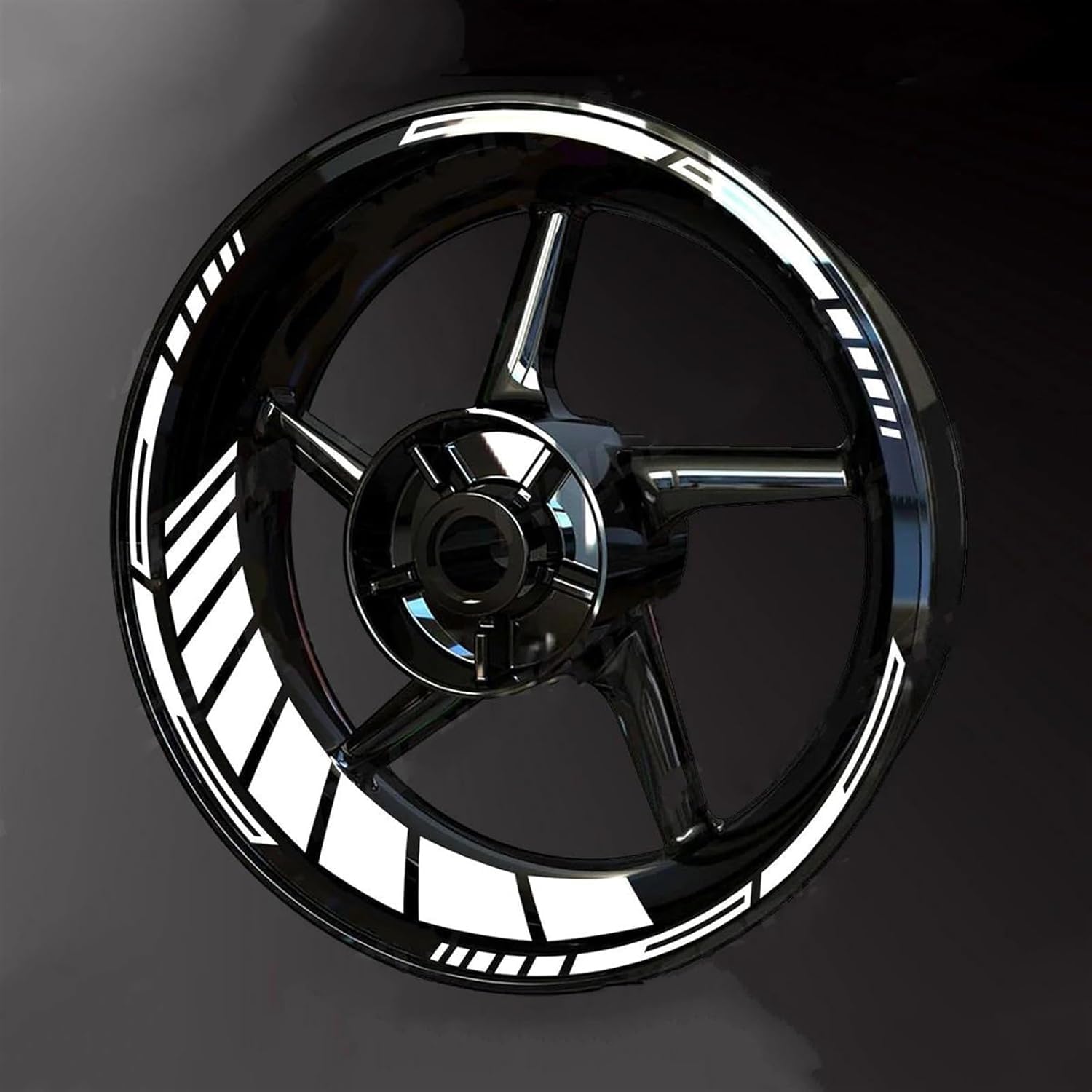 ONEMAJI Wheel Stickers for Aprilia SRGT200 SR GT200 SRGT 200, Motorcycle Decals Rim Tape Striping Graphics Adhesive Decal Set Graphics Wheels Labels,White