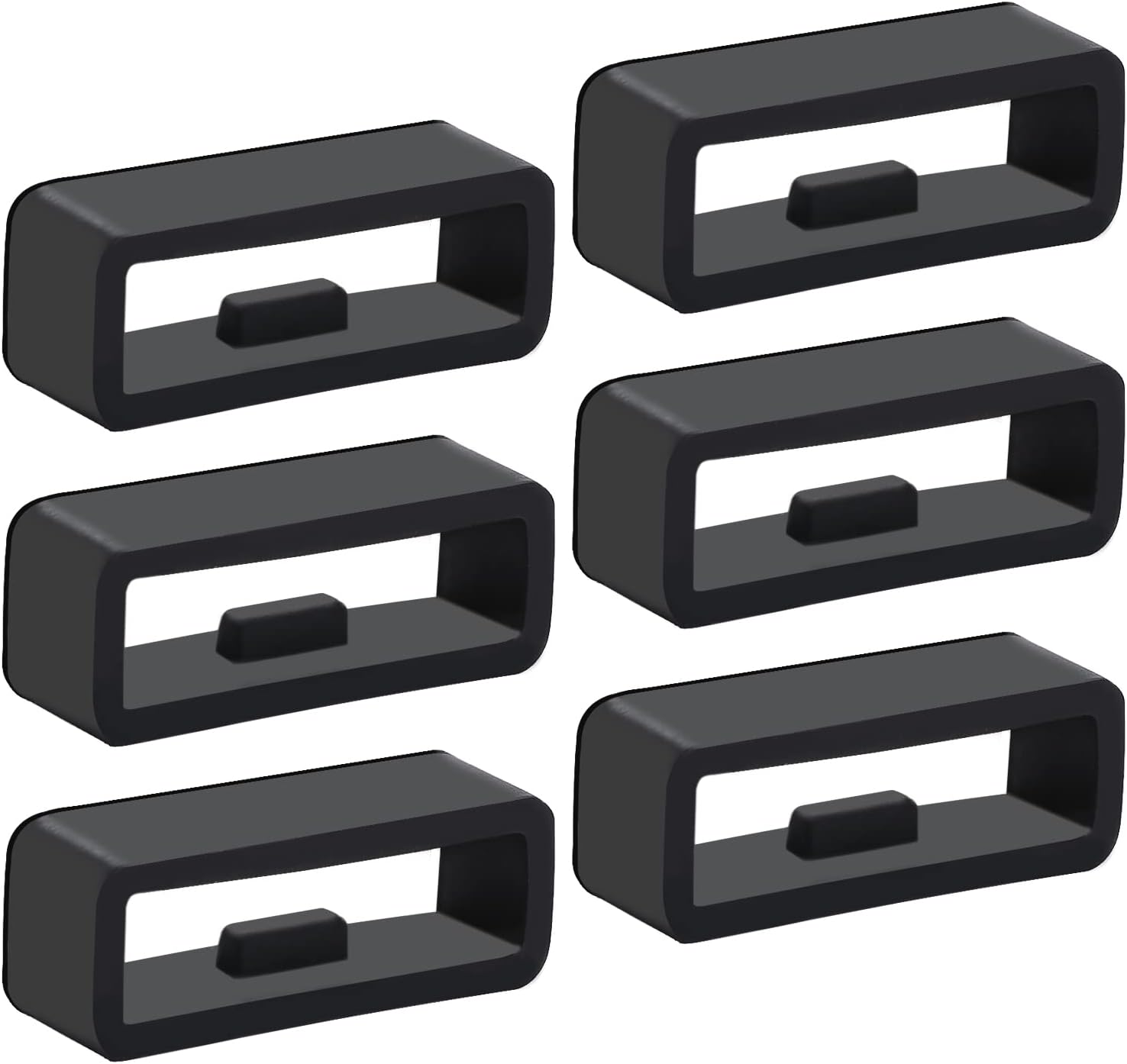 6 Pcs Watch Band Loops, Silicone Watch Strap Holder Loop Watch Strap Loops Watch Strap Keeper Silicone Replacement Watch Band Loop for Smart Sport Watches Rubber Replacement Watch Band Strap Loops