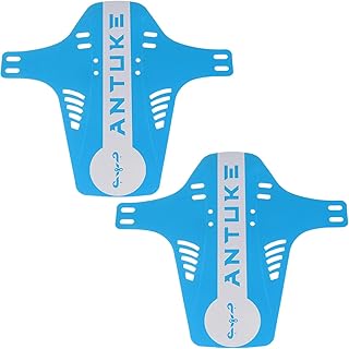 sourcing map 2 guardabarros delanteros y traseros para bicicleta de montaña con brida para cables, ligeros, para bicicleta de carretera MTB, color azul