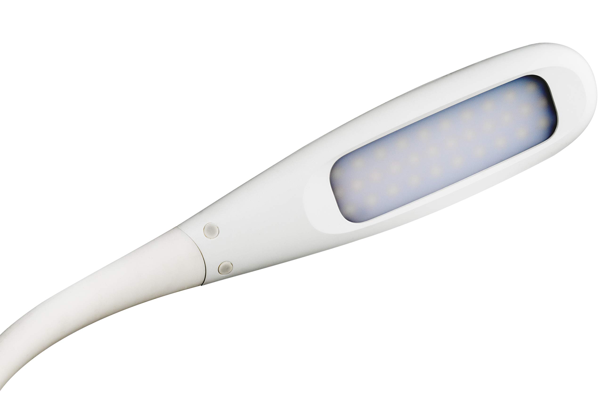 Unilux LED Schreibtischlampe Lucy, Lichtstärke/-farbe dimmbar, weiß