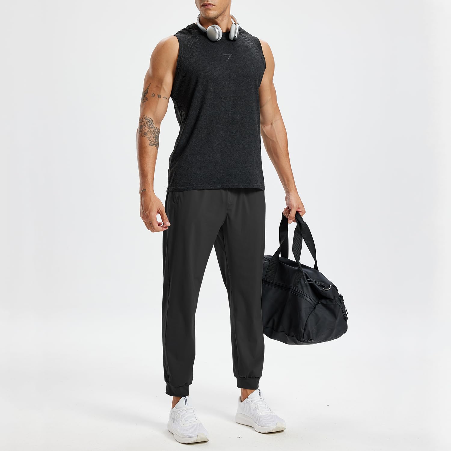 Rane Sports Pantaloni da Jogging da Uomo - Leggeri e Traspiranti, Elastici per Fitness, Corsa e Abbigliamento Casual