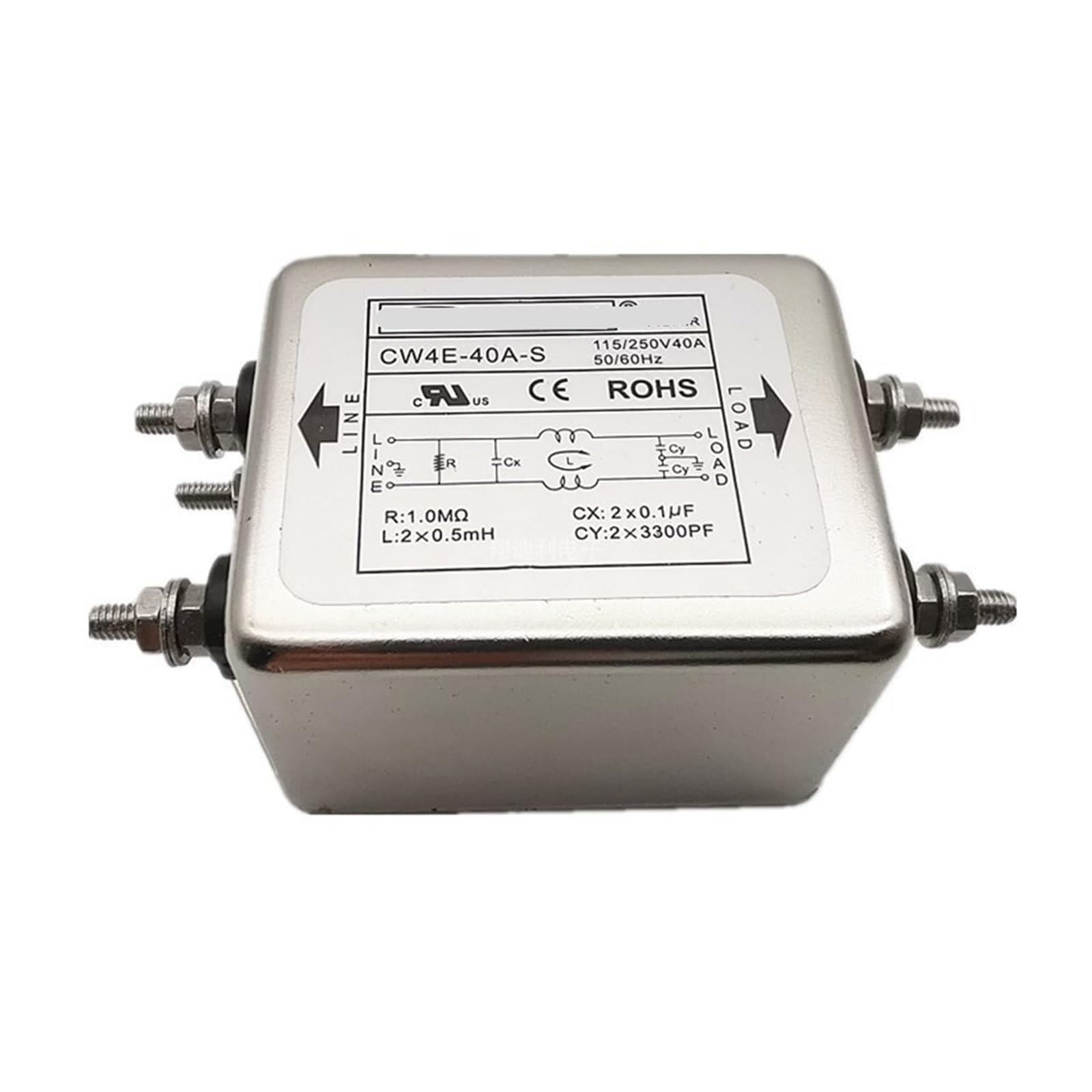 ETPBRIMSF Power filter CW4E-40A-S 6A 10A 20A 30ACW4L2-20A-T two-stage purification anti-interference(CW4E -40A -S 40A Bolt)