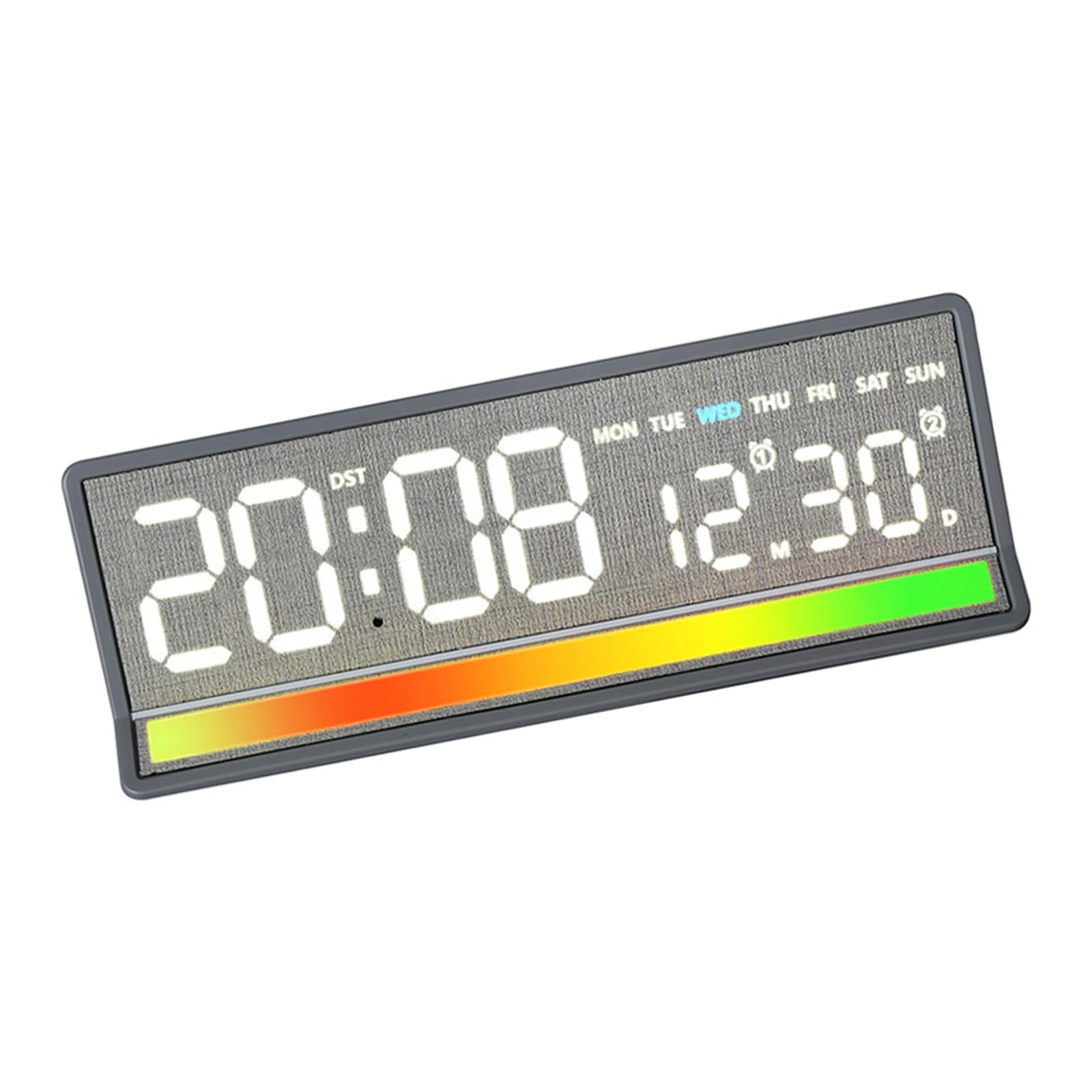 NMFLAB Colorful Sound Activated LED Clock with Build in Alarm & Modern Design Intelligent Voices Sensitive Clock for Home Decors Sound Active