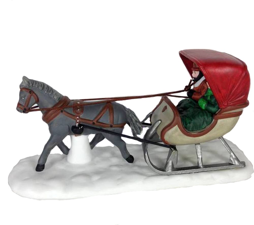 Department 56 Retired Heritage Village CollectionOne Horse Open Sleigh