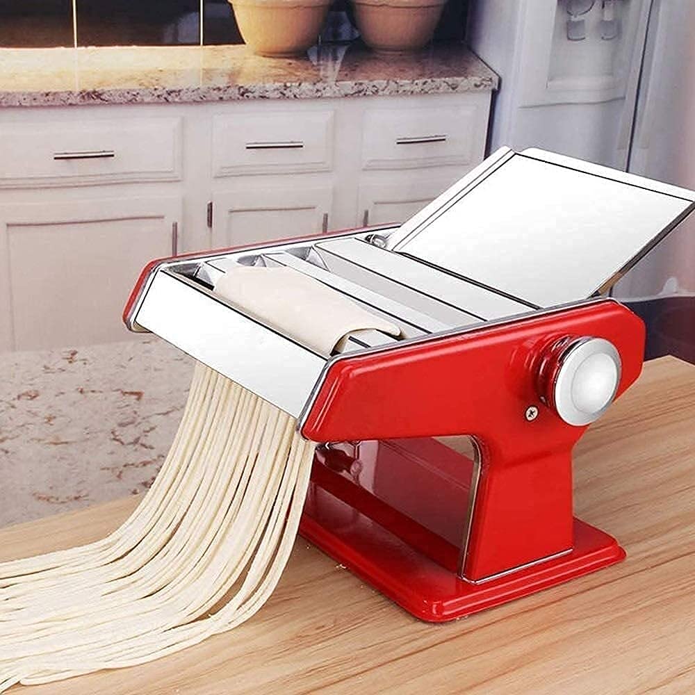Sjdopulse Pasta Machine, Noodle Machine Household Pasta Maker Machine Manual Stainless Steel With Gears Adjustable Gear Thickening Diy And Delicious For Noodles/Wide Noodle