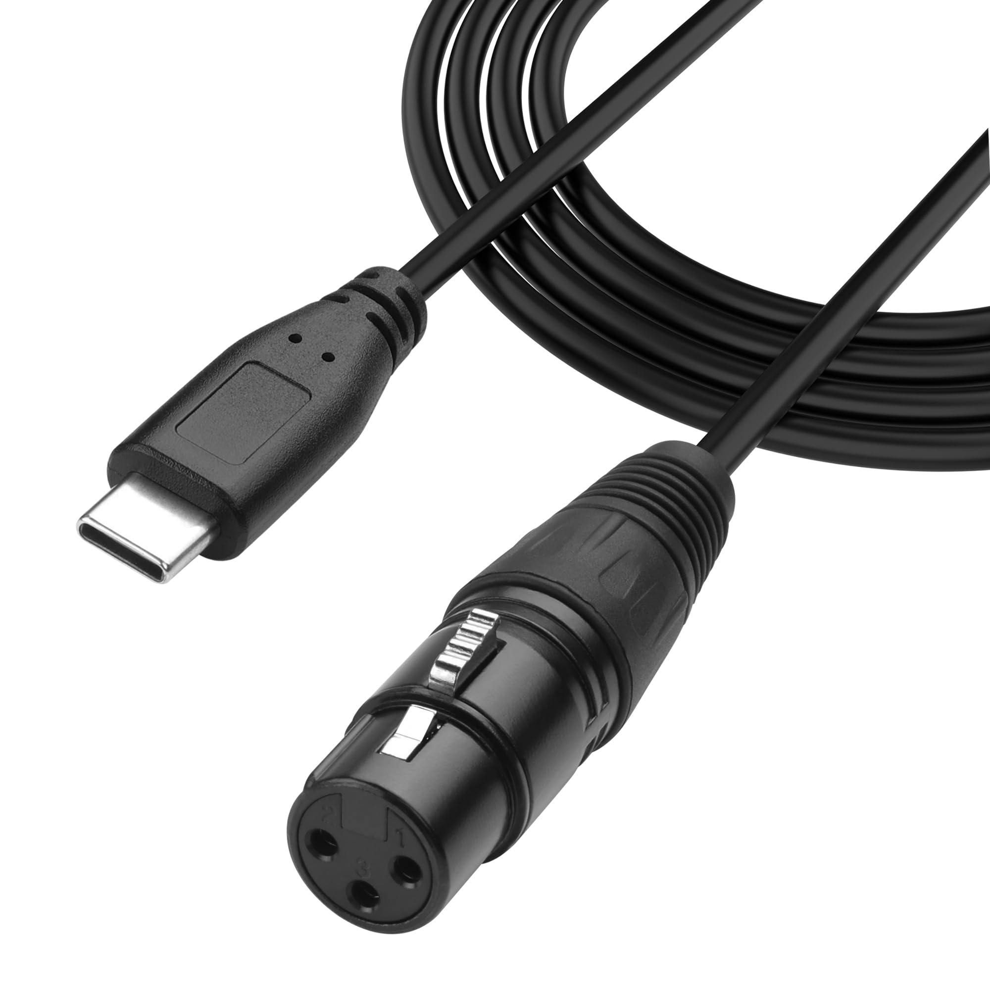 YACSEJAO 3.3FT USB-C to XLR Audio Cable USB Type C Output Stereo Cord Mobile Phone Active Speaker, Power Amplifier Audio Cable (XLR Female)