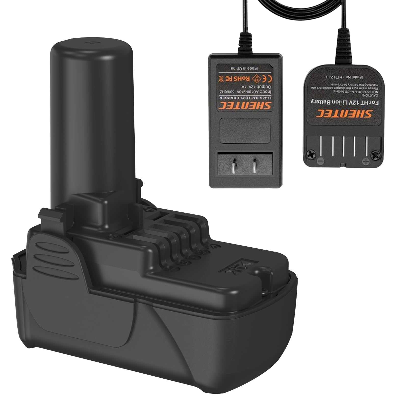 Shentec 10.8V-12V 2.5Ah 331065 Battery Compatible with Hitachi BCL1015 BCL1015S (Battery Charger Included)